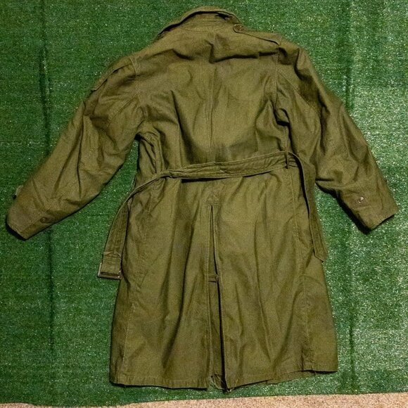 VINTAGE US ARMY OG-107 OVERCOAT MENS MILITARY JACKET HUNTER GREEN SIZE MEDIUM - Picture 4 of 9